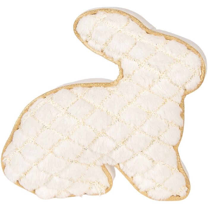Portautile coniglio Clayre & Eef bianco con dettagli dorati 29x10x27 cm