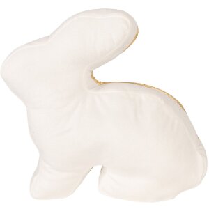 Portautile coniglio Clayre & Eef bianco con dettagli dorati 29x10x27 cm