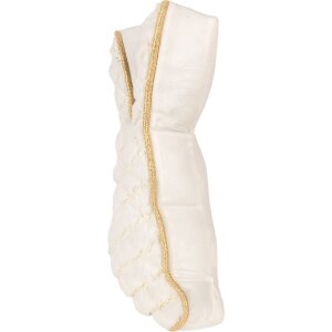 Stoppino porta / cuscino con motivo coniglio Clayre & Eef bianco con accenti dorati 20x7x31 cm