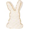 Stoppino porta / cuscino con motivo coniglio Clayre & Eef bianco con accenti dorati 20x7x31 cm