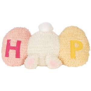 Cuscino decorativo coniglietto Clayre & Eef Bianco e Rosa 36x12x20 cm