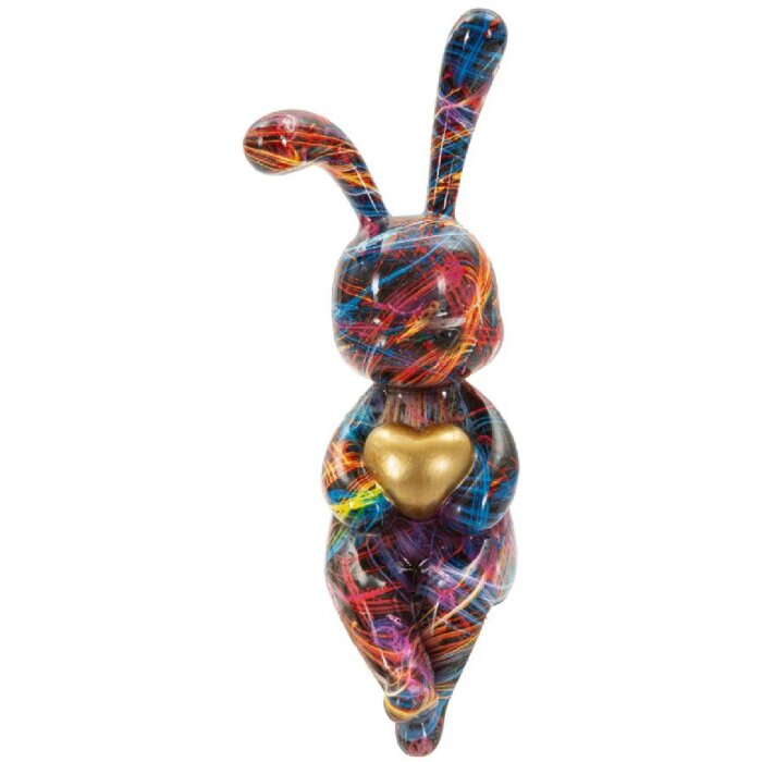 Figura decorativa Coniglietto Psyco Mauro Ferretti Multicolore 8x10x23 cm Polyresin