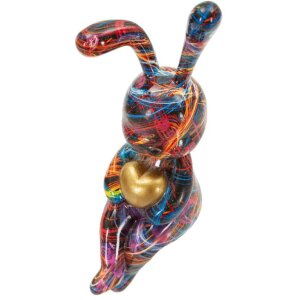Figura decorativa Coniglietto Psyco Mauro Ferretti Multicolore 8x10x23 cm Polyresin
