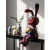 Figura decorativa Coniglietto Psyco Mauro Ferretti Multicolore 8x10x23 cm Polyresin