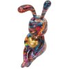 Figura decorativa Coniglietto Psyco Mauro Ferretti Multicolore 8x10x23 cm Polyresin
