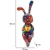 Figura decorativa Coniglietto Psyco Mauro Ferretti Multicolore 8x10x23 cm Polyresin
