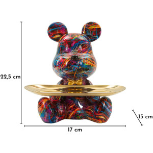 Mauro Ferretti Dekofigur CANE PSYCO mit Tablett Multicolor 22.5cm