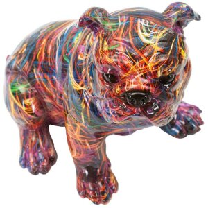 Statua decorativa BULL DOG PSYCO Mauro Ferretti 21,5x15,5x21 cm