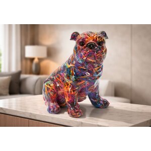 Statua decorativa BULL DOG PSYCO Mauro Ferretti 21,5x15,5x21 cm