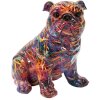 Statua decorativa BULL DOG PSYCO Mauro Ferretti 21,5x15,5x21 cm