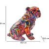 Statua decorativa BULL DOG PSYCO Mauro Ferretti 21,5x15,5x21 cm