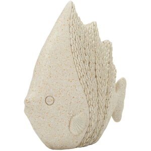 Statua decorativa pesce sabbia Mauro Ferretti 16,7x6,5x16,8 cm Beige