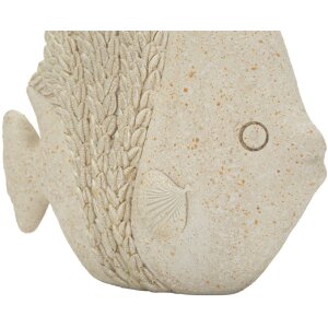 Statua decorativa pesce sabbia Mauro Ferretti 16,7x6,5x16,8 cm Beige