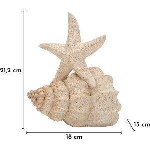 Statua decorativa STELLA MARINA SAND Mauro Ferretti 18x13x21,2 cm