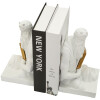 Set di supporti per libri Mauro Ferretti POSEIDONE 25,5x15x22,3 cm (2 pezzi) Bianco con dettagli dorati
