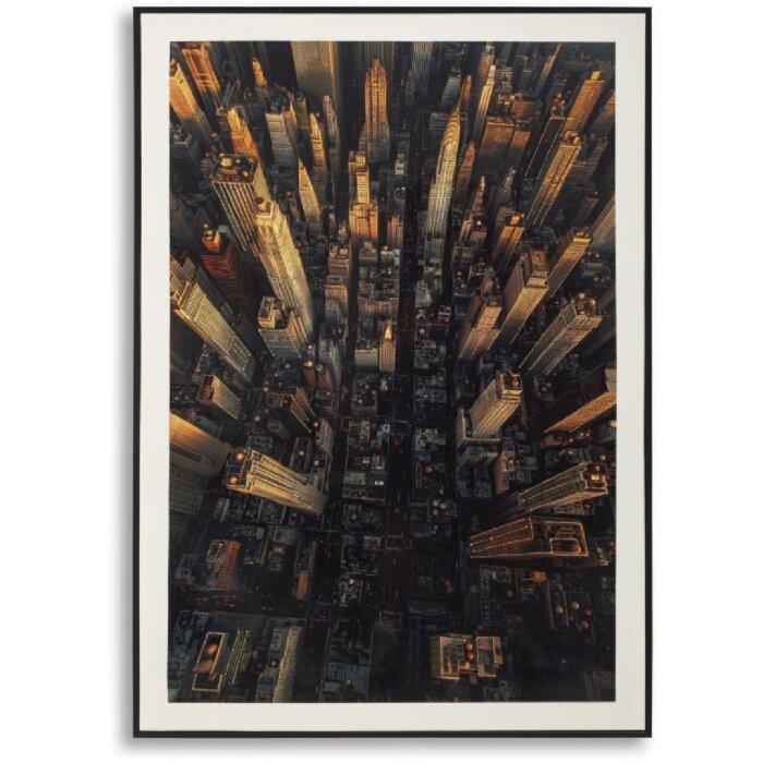 Quadro murale New York Skyline di Mauro Ferretti – tela laccata con cornice 72x4x102 cm