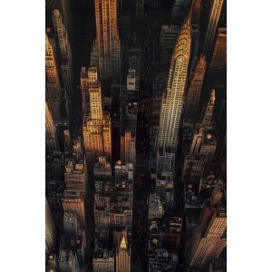 Quadro murale New York Skyline di Mauro Ferretti – tela laccata con cornice 72x4x102 cm
