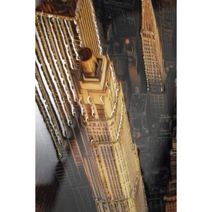 Quadro murale New York Skyline di Mauro Ferretti – tela laccata con cornice 72x4x102 cm