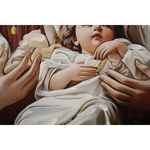 Quadro su tela NATIVITÀ Mauro Ferretti con cornice 102x4x72 cm