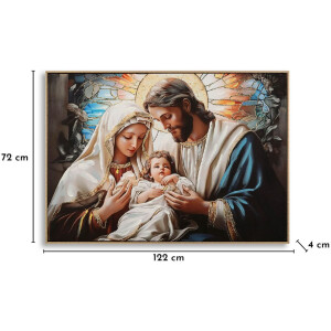 Quadro su tela NATIVITÀ Mauro Ferretti con cornice 102x4x72 cm