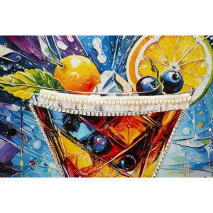 Quadro su tela Mauro Ferretti COCKTAIL con cornice 62x3,5x92 cm