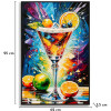 Quadro su tela Mauro Ferretti COCKTAIL con cornice 62x3,5x92 cm
