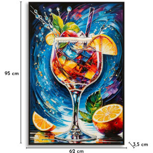 Quadro su tela Mauro Ferretti COCKTAIL con cornice 62x3,5x92 cm