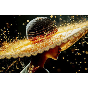 Quadro su tela Mauro Ferretti ILLUMY con cornice 62x3,5x92 cm