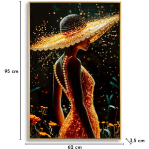 Quadro su tela Mauro Ferretti ILLUMY con cornice 62x3,5x92 cm