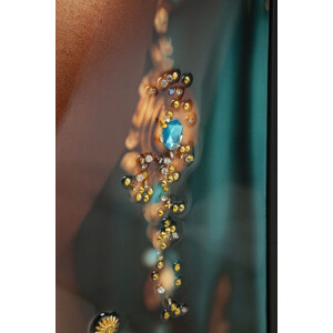 Quadro su tela MAYA di Mauro Ferretti con cornice 50x3,5x100 cm