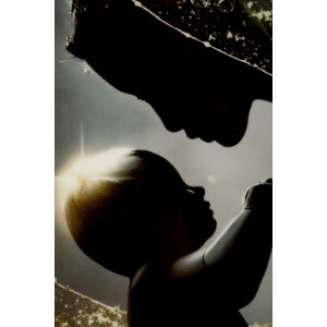 Quadro su tela Mauro Ferretti Maternità con cornice 60x3,5x90 cm