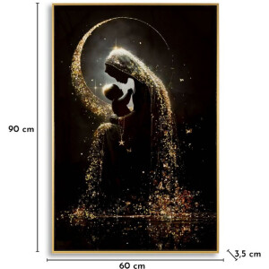 Quadro su tela Mauro Ferretti Maternità con cornice 60x3,5x90 cm