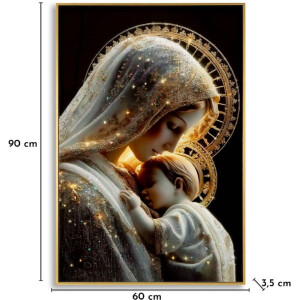 Quadro su tela MATERNITY di Mauro Ferretti con cornice 60x3,5x90 cm
