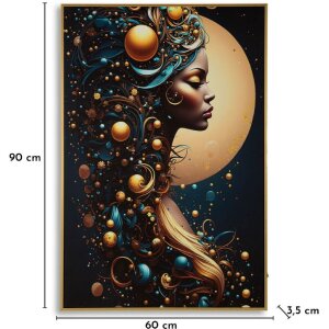 Quadro con LED "Minerva" Mauro Ferretti – Tela con cornice 60x90 cm