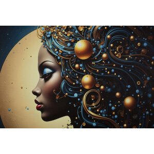 Quadro da parete "Minerva" Mauro Ferretti con LED – tela e cornice 60x90 cm