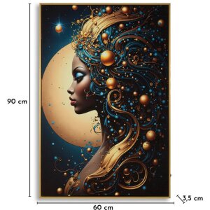 Quadro da parete "Minerva" Mauro Ferretti con LED – tela e cornice 60x90 cm