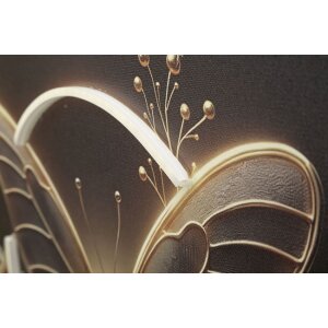 Quadro a parete Mauro Ferretti "Butterfly" con LED – tela e cornice 50x50 cm