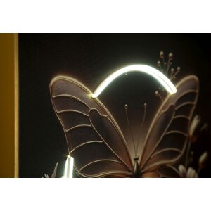 Quadro a parete Mauro Ferretti "Butterfly" con LED – tela e cornice 50x50 cm