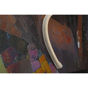 Quadro da parete Mauro Ferretti "Afro" con LED – stampa su tela 60x90 cm con applicazione 3D