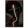 Quadro da parete Mauro Ferretti "Afro" con LED – stampa su tela 60x90 cm con applicazione 3D