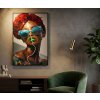 Quadro da parete Mauro Ferretti "Afro" con LED – stampa su tela 60x90 cm con applicazione 3D