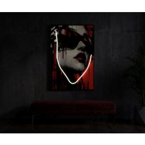 Quadro da parete Mauro Ferretti "Psyco" con LED – Tela 60x90 cm con applique 3D