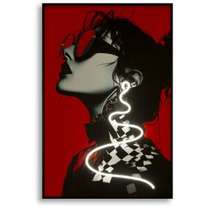 Quadro da parete "Psyco" Mauro Ferretti con LED – stampa su tela 60x90 cm con applicazione 3D