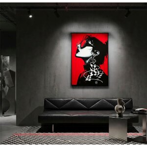 Quadro da parete "Psyco" Mauro Ferretti con LED – stampa su tela 60x90 cm con applicazione 3D