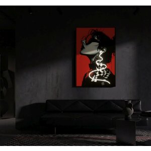 Quadro da parete "Psyco" Mauro Ferretti con LED – stampa su tela 60x90 cm con applicazione 3D