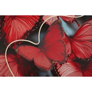 Quadro LED "Butterflies" Mauro Ferretti 60x90 cm – applicazione 3D in acrilico multicolore rosso