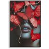 Quadro LED "Butterflies" Mauro Ferretti 60x90 cm – applicazione 3D in acrilico multicolore rosso