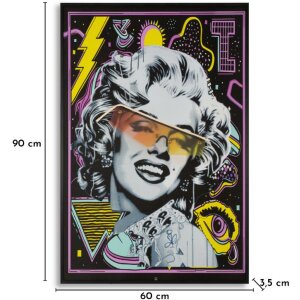 Quadro LED su tela Mauro Ferretti "Marilin" 60x90 cm – applicazione 3D in acrilico