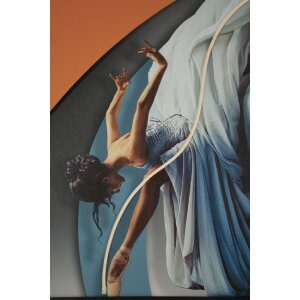 Quadro LED con tela "Dancer" 60x90 cm – applicazione acrilica 3D di Mauro Ferretti
