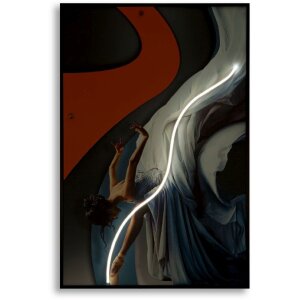 Quadro LED con tela "Dancer" 60x90 cm – applicazione acrilica 3D di Mauro Ferretti